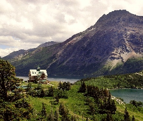 Kanada, Jezioro, Hotel Księcia Walii Prince of Wales, Góry, Park Narodowy Waterton Lakes