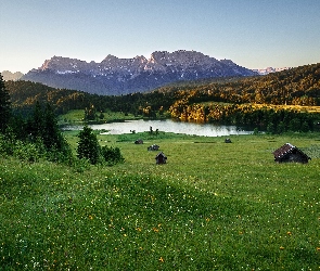 Góry, Szałasy, Jeziorko, Łąka, Lasy