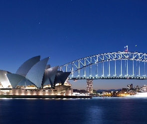 Sydney, Sydney Opera House, Most Sydney Harbour Bridge, Zatoka Port Jackson, Australia