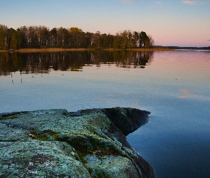 Finlandia, Vuoksa, Skała, Jezioro