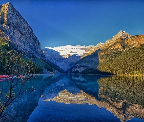 Jezioro, Góry, Prowincja Alberta, Kanada, Park Narodowy Banff, Jezioro Lake Luise