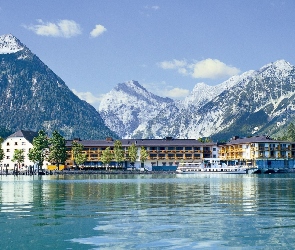 Jezioro, Austria, Hotel, Pertisau, Góry