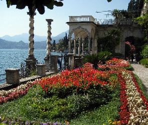 Góry, Park, Como, Jezioro, Varenna