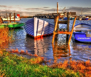 Łodzie, Jachty, Morze, Jutlandia, Port, Kutry