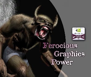 goryl, grafika, logo, potwór, Nvidia
