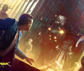 Mężczyzna, Robot, Cyberpunk 2077