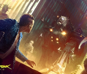 Cyberpunk 2077, Robot, Mężczyzna