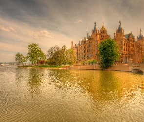Zamek w Schwerinie, Schweriner Schloss, Niemcy, Miasto Schwerin, Meklemburgia, Jezioro Schweriner See