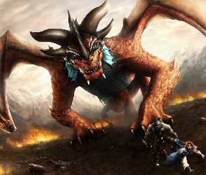 Człowiek, Ork, World Of Warcraft, Smok