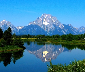 Góry, Las, Stan Kalifornia, Stany Zjednoczone, Park Narodowy Yosemite, Jezioro Mirror Lake