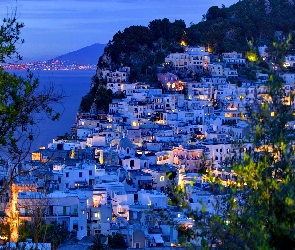 Domy, Capri, Wyspa, Noc