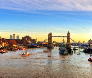Most, Anglia, Londyn, Domy, Rzeka
