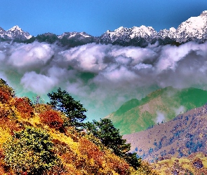 Chmury, Himalaje, Góry