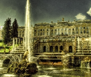 Rosja, Peterhof, Pałac, Fontanna