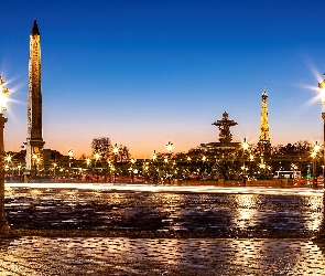 Paryż, Wieża Eiffla, Plac de la Concorde, Obelisk, Francja