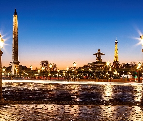 Francja, Wieża Eiffla, Obelisk, Plac de la Concorde, Paryż