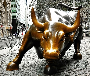 Manhattan, Wall Street, Byk, Posąg