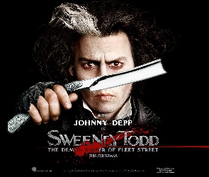 dłoń, brzytwa, Sweeney Todd, Johnny Depp