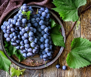 Winogrona, Taca, Liście