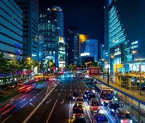 Noc, Miasto, Osaka, Japonia
