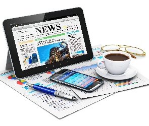 Kawy, Filiżanka, Tablet, Smartfon