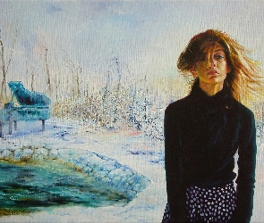 Kobieta, Fortepian, Włodzimierz Kukliński
