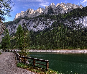 Góry, Austria, Jezioro Gosau, Droga