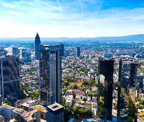 Frankfurt, Miasta, Menem, Panorama, Nad