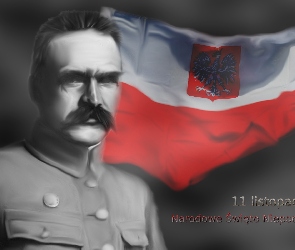 Józef Piłsudski, Polska, Flaga
