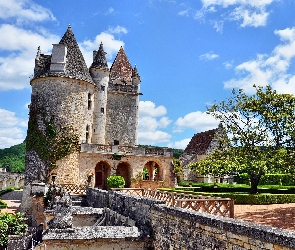 Francja, Dordonia, Zamek Chateau des Milandes, Miejscowość Castelnaud-la-Chapelle