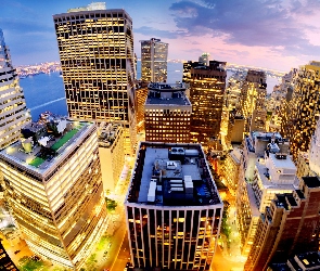 Manhattan, Miasta, Jork, Panorama, Nowy