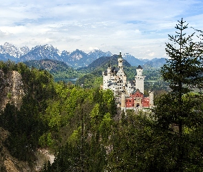 Lasy, Góry, Zamek, Neuschwanstein