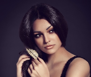 Biżuteria, Makijaż, Brunetka, Modelka