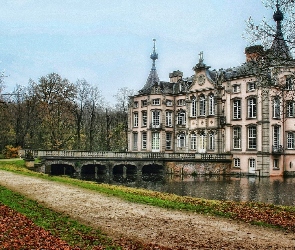 Jesień, Droga, Pałac, Most