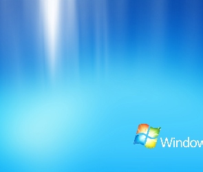 Świetliste, Windows 7, Logo, Tło, Niebieskie
