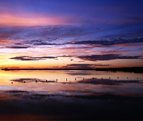 Plaża, Zmierzch, Morze