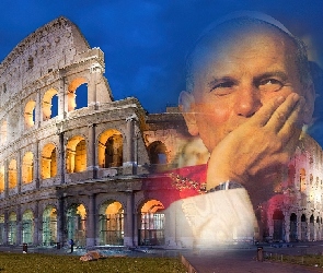 Jan Paweł II, Włochy, Koloseum, Koloseum, Amfiteatr, Rzym