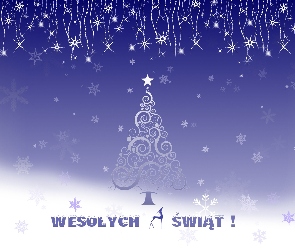 Gwiazdki, Napis, Choinka
