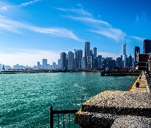 Most, Chicago, Chmur, Drapacze, Rzeka