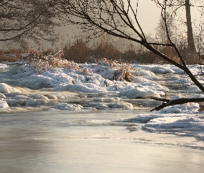 Rzeka, Śnieg, Lód