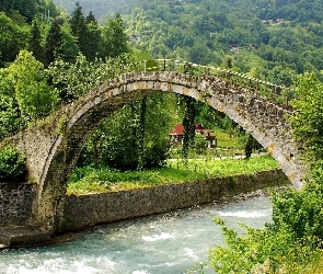 Zalesione, Most, Rzeka, Kamienny, Wzgórza
