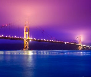 Most Golden Gate, San Francisco, Oświetlony