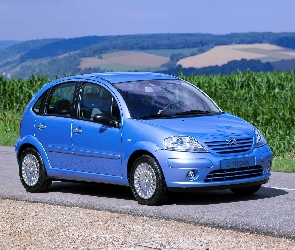 Samochód, Citroen C3, Niebieski