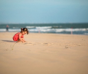 Plaża, Dziewczynka