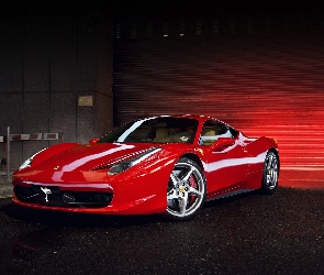 Samochód, Ferrari 458, Czerwony