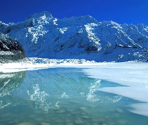 Zima, Jezioro, Nowa Zelandia, Góra