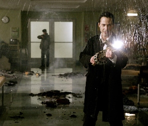 Keanu Reeves, natrysk, mieszkanie, strzela, Constantine