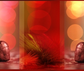 Czekoladowe, Bokeh, Piórka, Serca, Pierniczki