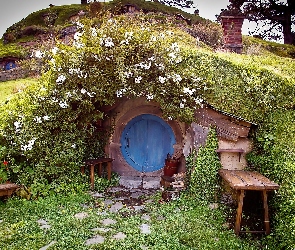 Hobbita, Roślinność, Domek