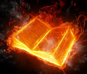 Książka, Ogień, Płomienie
